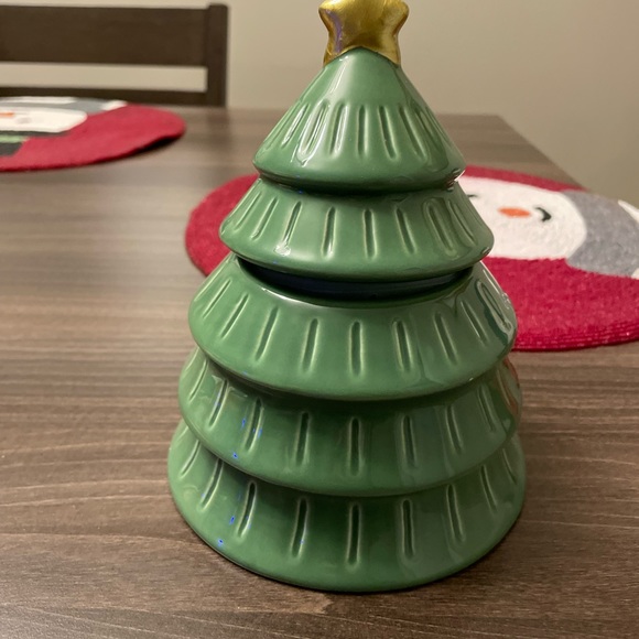 Target Dollarspot Christmas Tree Cookie Jar Ceramic 2023 Bullseye - Picture 2 of 5